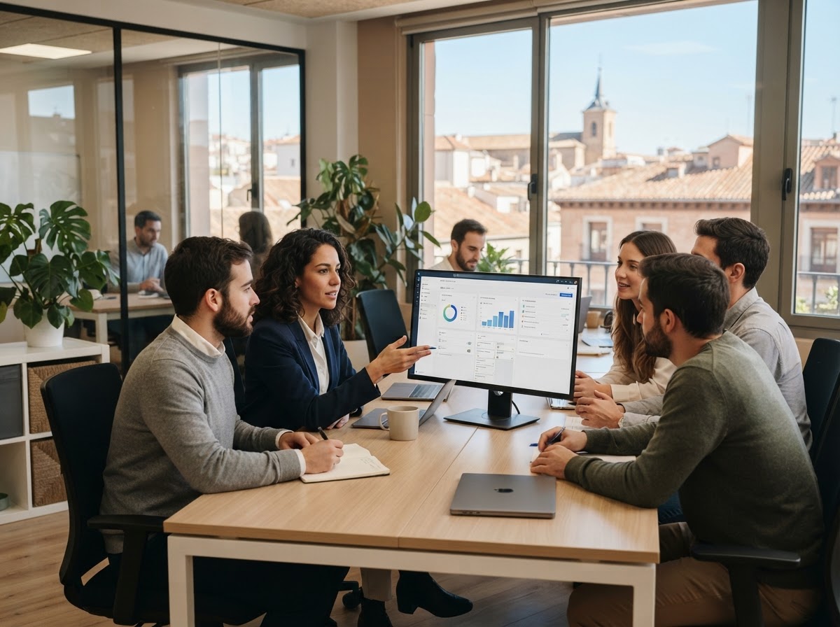 Endesa AI — equipo analizando modelos de datos para optimización de carteras
